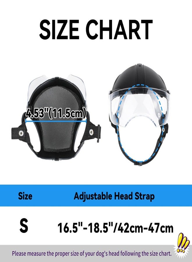 Namsan Dog Helmets for Small Dogs, Dog Helmet with Clear Lens Goggles, Doggie Helmets Hat with Ear Holes, Bike Doggie Helmet for Small to Medium Dogs, Adjustable, Black - Image 4